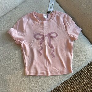Garage pink baby tee